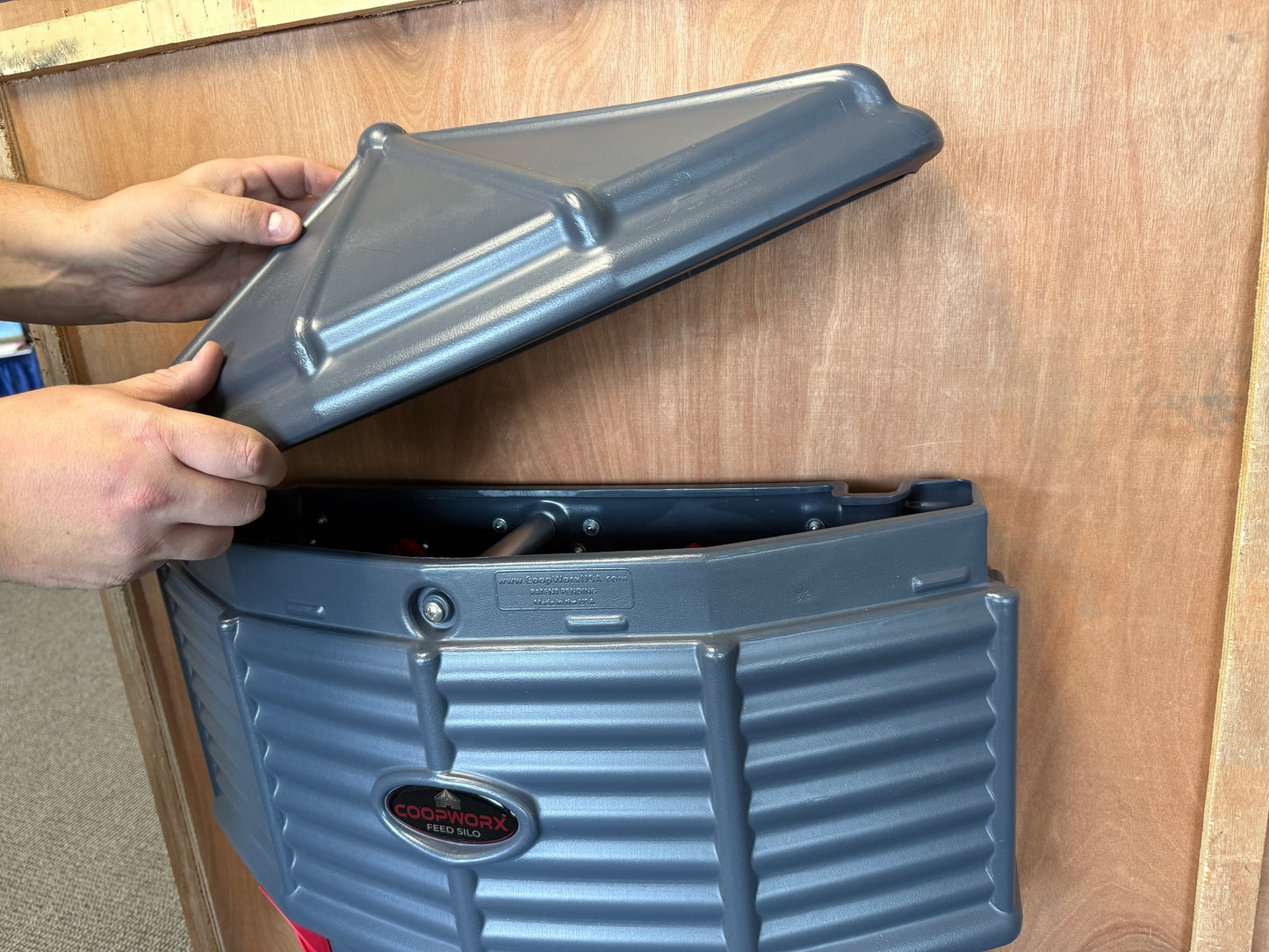 Wall Mount Feed Silo - Surehatch Incubators