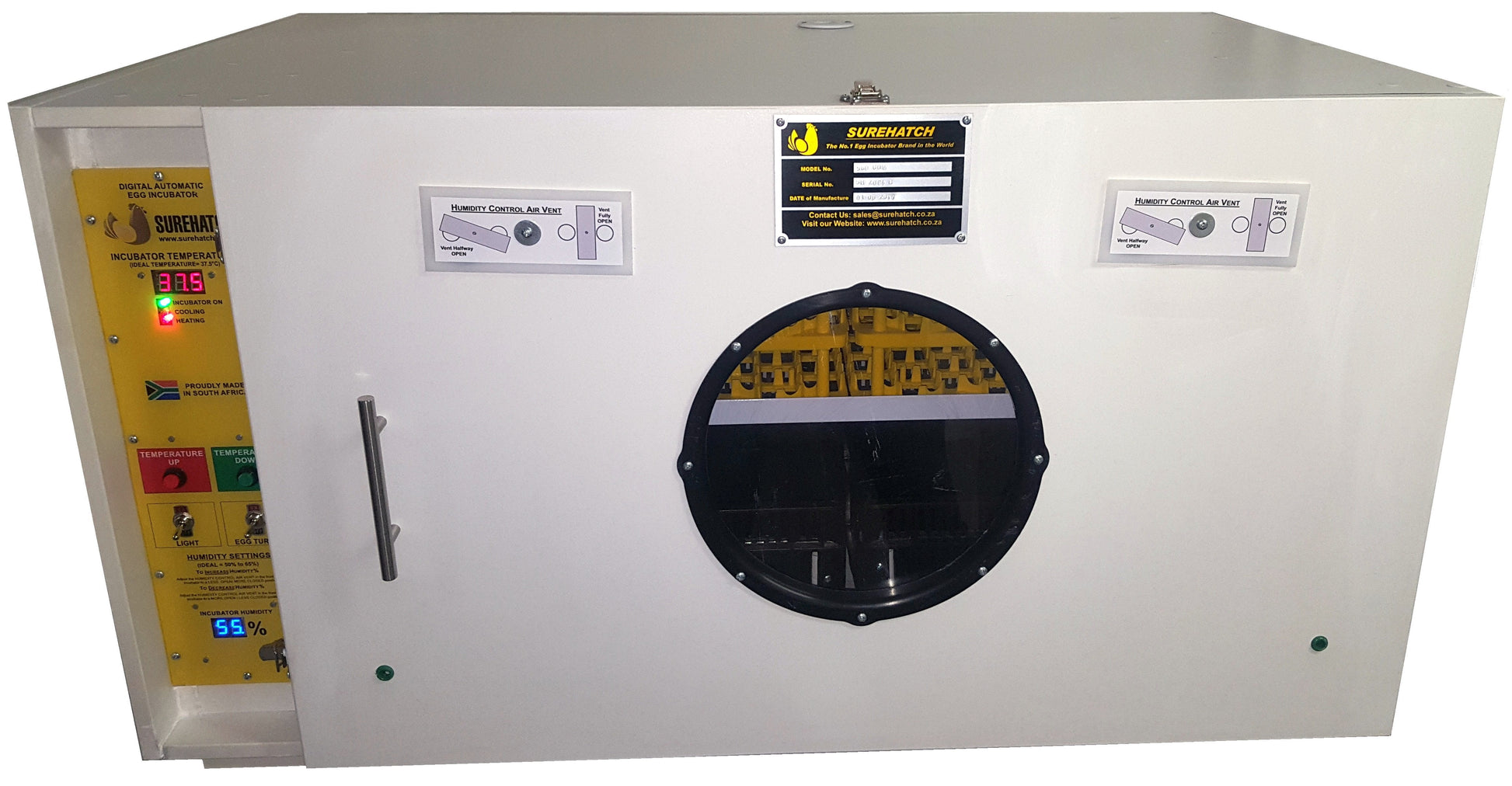 SH560 Automatic Digital Egg Incubator and Hatcher for 560 eggs - Surehatch Incubators