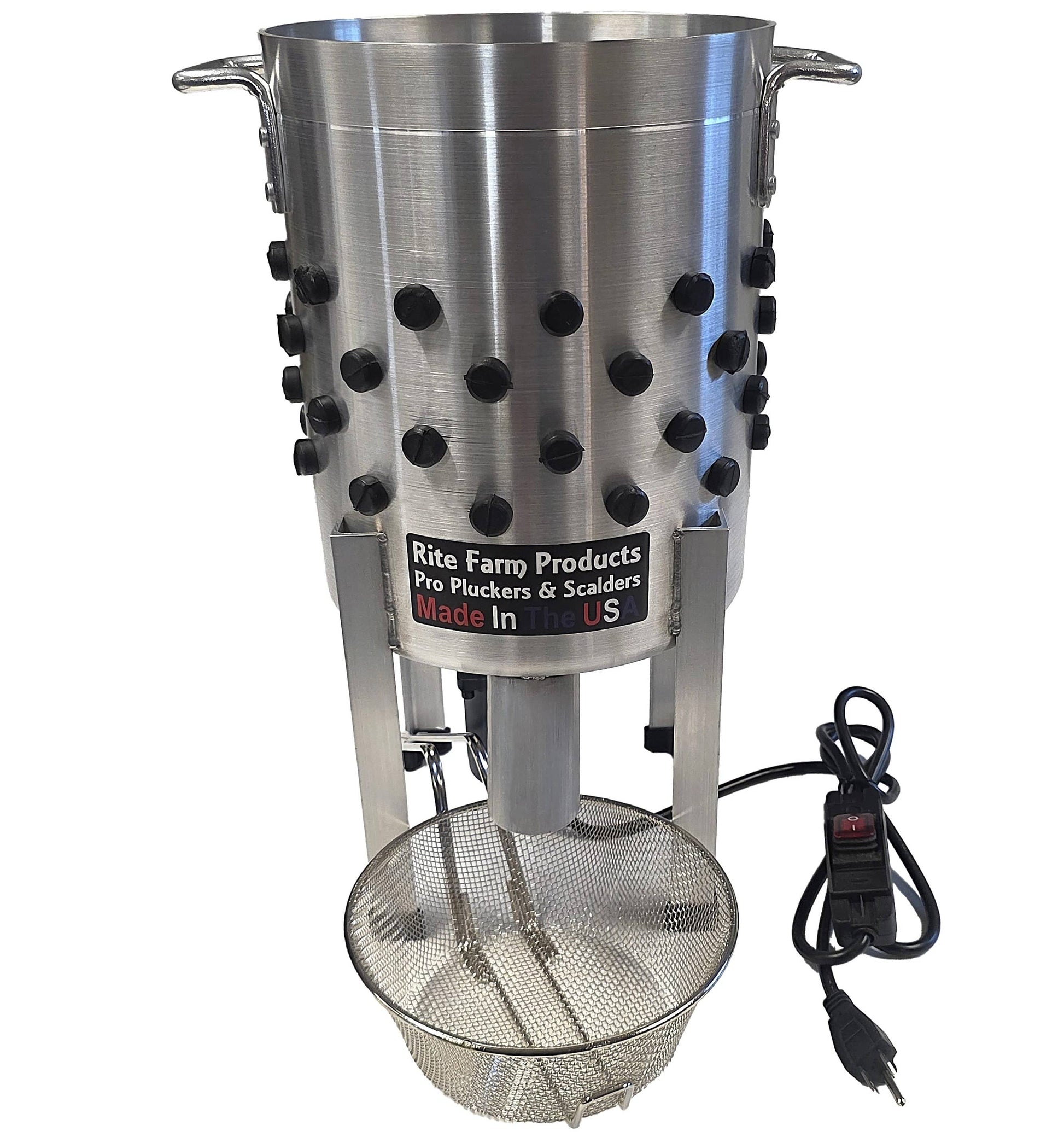COMBO Rite Farm Products Pro USA Quail Plucker & 4 Gallon 120 Volt, 1,000-Watt Quail Scalder - Surehatch Incubators