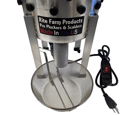 COMBO Rite Farm Products Pro USA Quail Plucker & 4 Gallon 120 Volt, 1,000-Watt Quail Scalder - Surehatch Incubators