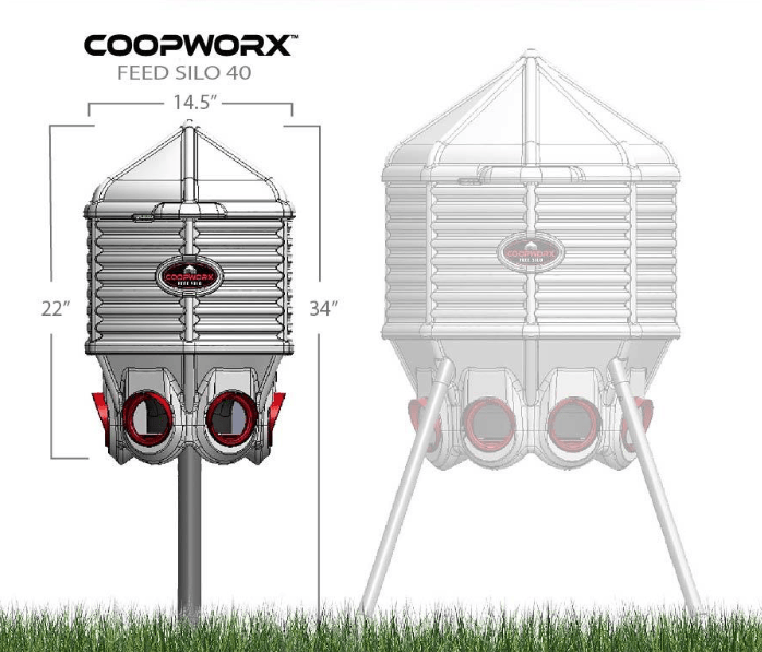 SureGrow™ 40lb Feed Silo by CoopWorx - Surehatch Incubators
