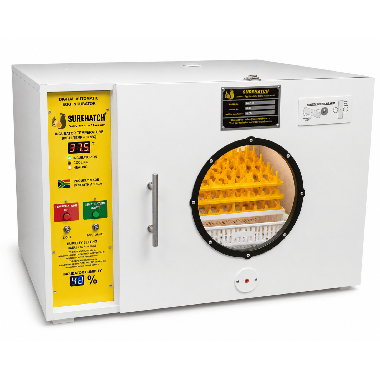 370 Egg Homesteader Incubator - Surehatch Auto Digital Egg Incubator - Surehatch Incubators