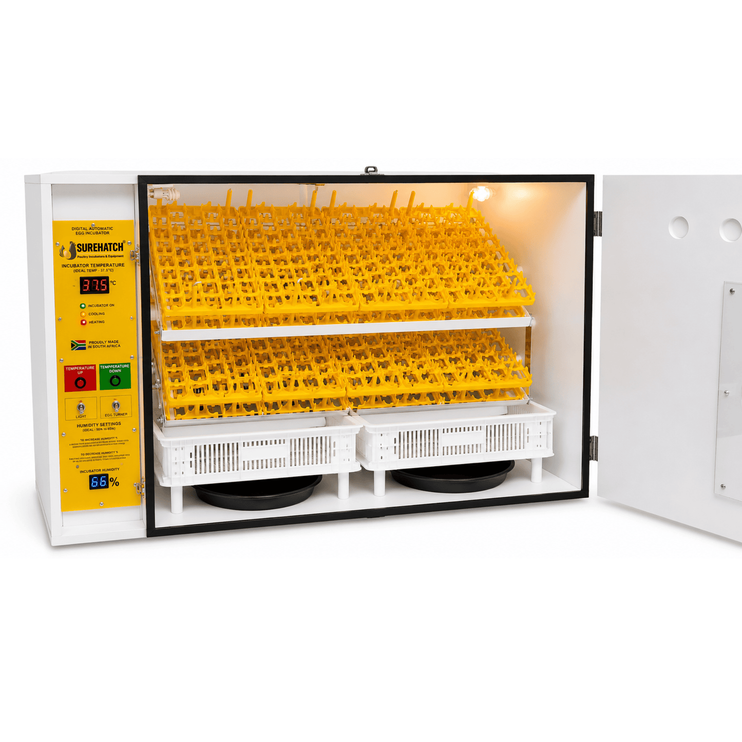 SH680 Automatic Digital Egg Incubator and Hatcher for 680 eggs - Surehatch Incubators