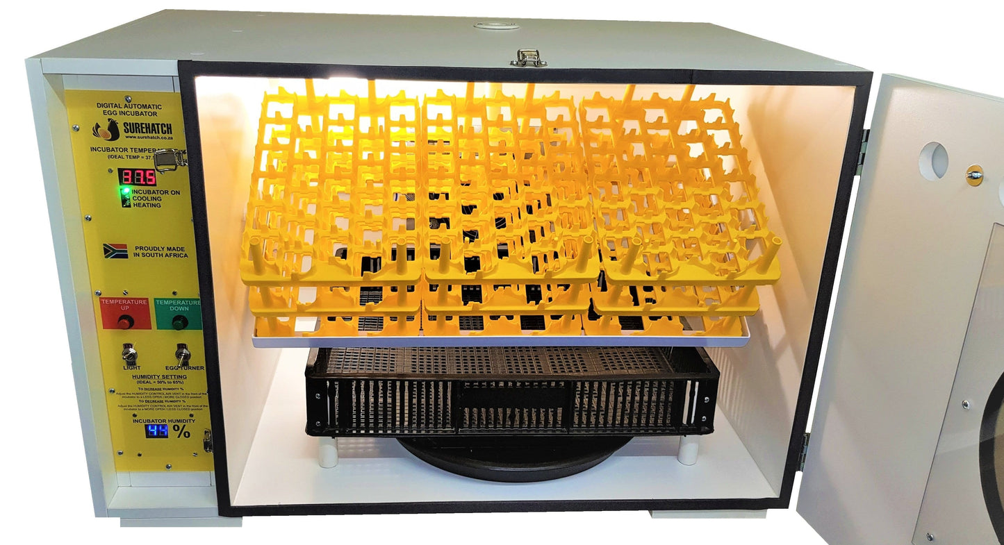 SH370 Automatic Digital Egg Incubator and Hatcher for 370 eggs - Surehatch Incubators